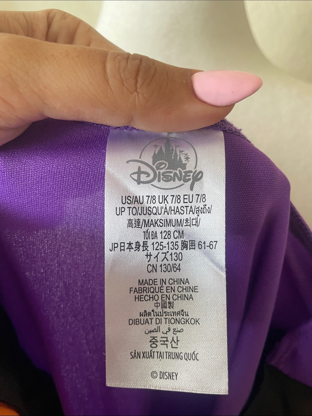 Disney Minnie Mouse Halloween Costume Dress Girls Size 7/8 Purple Orange Pumpkin - Picture 9 of 9
